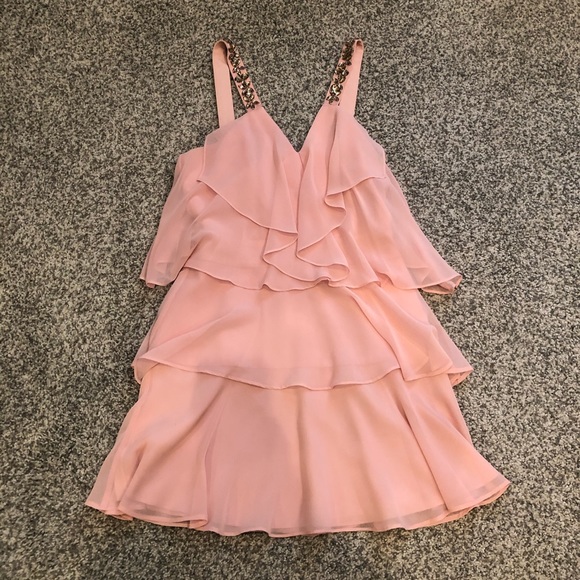 BCBG pink tiered ruffle Carlotta dress - Picture 5 of 8